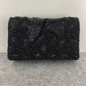 Gorgeous Retro Black Floral Beaded Clutch So Much Detail